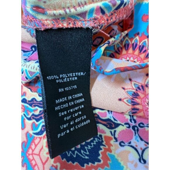 Zac & Rachel Women’s Bohemian Button Down Long Line Peach Dress Size 3X - Picture 13 of 14